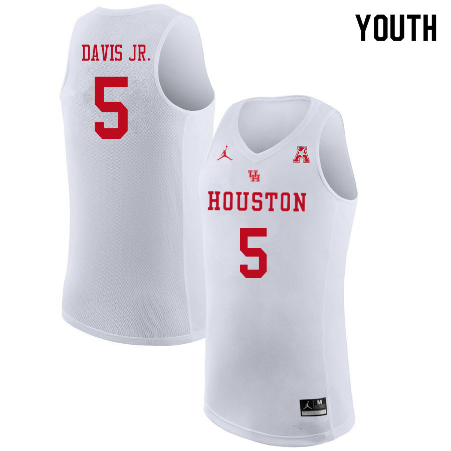 Jordan Brand Youth #5 Corey Davis Jr. Houston Cougars College Basketball Jerseys Sale-White